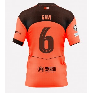 Barcelona Paez Gavi #6 Jalkapallovaatteet Kolmaspaita 2025-26 Lyhythihainen